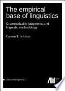 The empirical base of linguistics