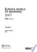 The Europa World of Learning 2007 Volume 2