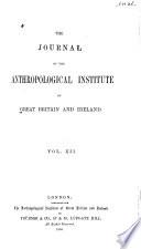 The Journal of the Anthropological Institute of Great Britain and Ireland