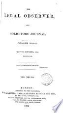 The Legal Observer, and Solicitors' Journal