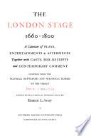 The London Stage, 1660-1800: 1700-1729