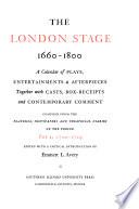 The London Stage, 1660-1800