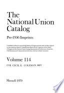 The National Union Catalog, Pre-1956 Imprints
