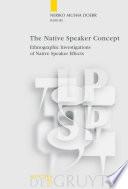The Native Speaker Concept