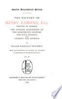 The Works of William Makepeace Thackeray: History of Henry Esmond and the Lectures