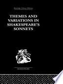 Themes and Variations in Shakespeare's Sonnets