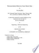 Thermomechanical Behavior of Laser Heated Glass