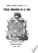 Títulos nobiliarios en el Perú