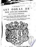 Todas las obras de don Luis de Gongora