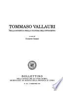 Tommaso Vallauri nella societ'a e nella cultura dell'Ottocento