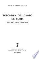 Toponimia del campo de Borja
