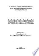Trabajos de investigación presentados en las ... Jornadas de Finanzas Públicas