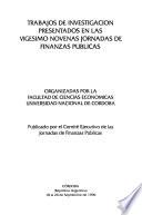 Trabajos de investigación presentados en las ... Jornadas de Finanzas Públicas