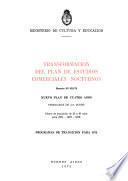 Transformación del plan de estudios comerciales nocturnos