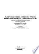Transformaciones del derecho del trabajo, nuevas formas de empleo y concertación social