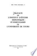 Travaux de l'Institut d'études hispaniques et portugaises de l'Université de Tours