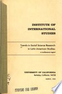 Trends in Social Science Research in Latin American Studies: a Conference Report