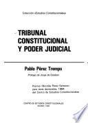 Tribunal constitucional y poder judicial