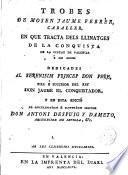 Trobes de --- en que tracta dels llinatges de la conquista de la Ciutat de Valencia