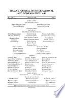 Tulane Journal of International and Comparative Law