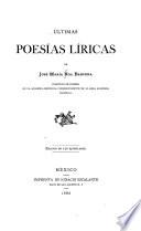 Ultimas poesías líricas de Jose María Roa Bárcena
