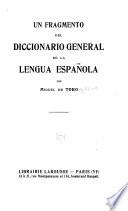 Un fragmento del diccionario general de la lengua española