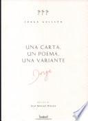 Una carta, un poema, una variante