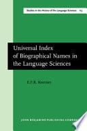 Universal Index of Biographical Names in the Language Sciences