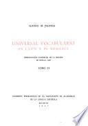 Universal vocabulario en latín y en romance