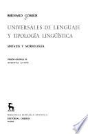 Universales de lenguaje y tipología lingüística