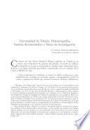 Universidad de Toledo. Historiografía, fuentes documentales y líneas de investigación