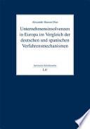 Unternehmensinsolvenzen in Europa im Vergleich der deutschen und spanischen Verfahrensmechanismen