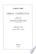 v. 1. Discursos parlamentarios 1912-1927