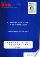V Censo de población y IV de vivienda, 1990