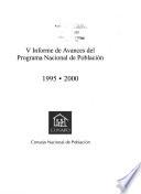 V Informe de avances del Programa Nacional de Población 1995-2000