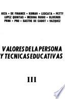 Valores de la persona y técnicas educativas