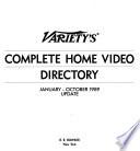 Variety's Complete Home Video Directory