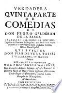 Verdadera Quinta Parte de Comedias ... que publica Don Iuan de Vera Tassis y Villaroel, etc