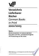 Verzeichnis lieferbarer Bücher