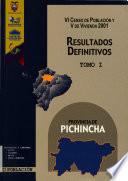 VI censo de población y V de vivienda, 2001: Provincia de Pichincha