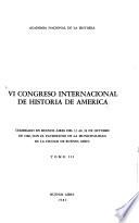 VI Congreso Internacional de Historia de América