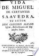 Vida de Miguel de Cervantes Saavedra