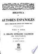 Vida y obra de D. Serafín Estébanez Calderón, El Solitario.