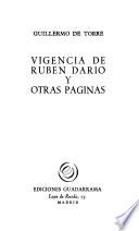 Vigencia de Rubén Darío y otras páginas
