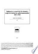 Vigilancia y control de la viruela a cargo de instancias gubernamentales 1891-1930