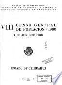 VIII censo general de población, 1960: Estado de Hidalgo