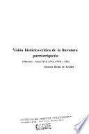 Visión histórico-crítica de la literatura puertorriqueña