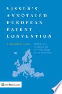 Visser's Annotated European Patent Convention 2018 Edition