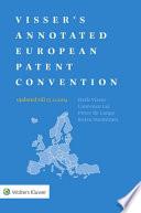 Visser's Annotated European Patent Convention 2019 Edition
