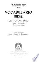 Vocabulario mixe de Totontepec